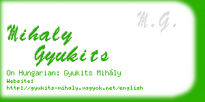 mihaly gyukits business card